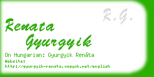 renata gyurgyik business card