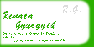 renata gyurgyik business card